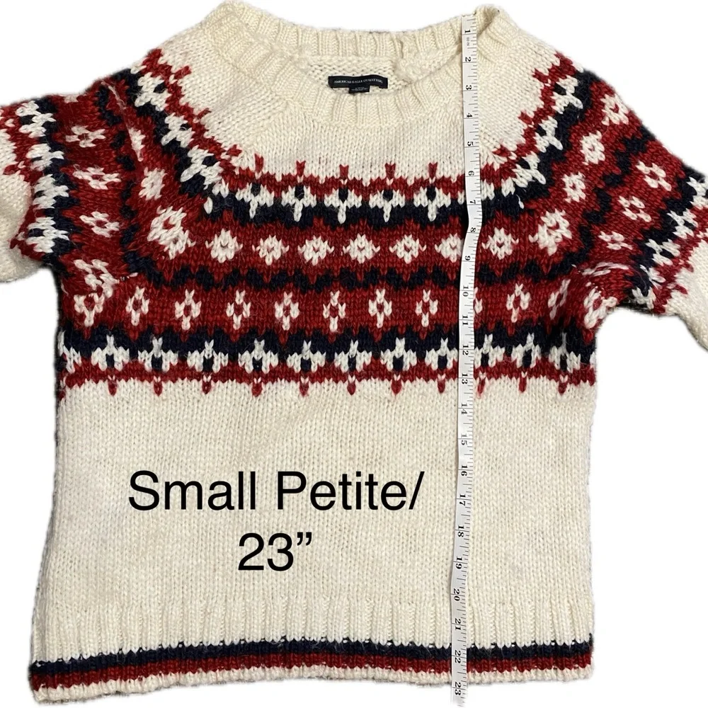 American Eagle washable Wool Sweater 🔥⛷️Great for Hitting the slopes🔥Sm/Med P - Picture 6 of 11